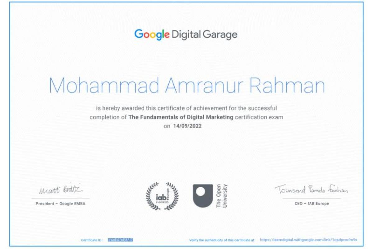 Google Digital Garage