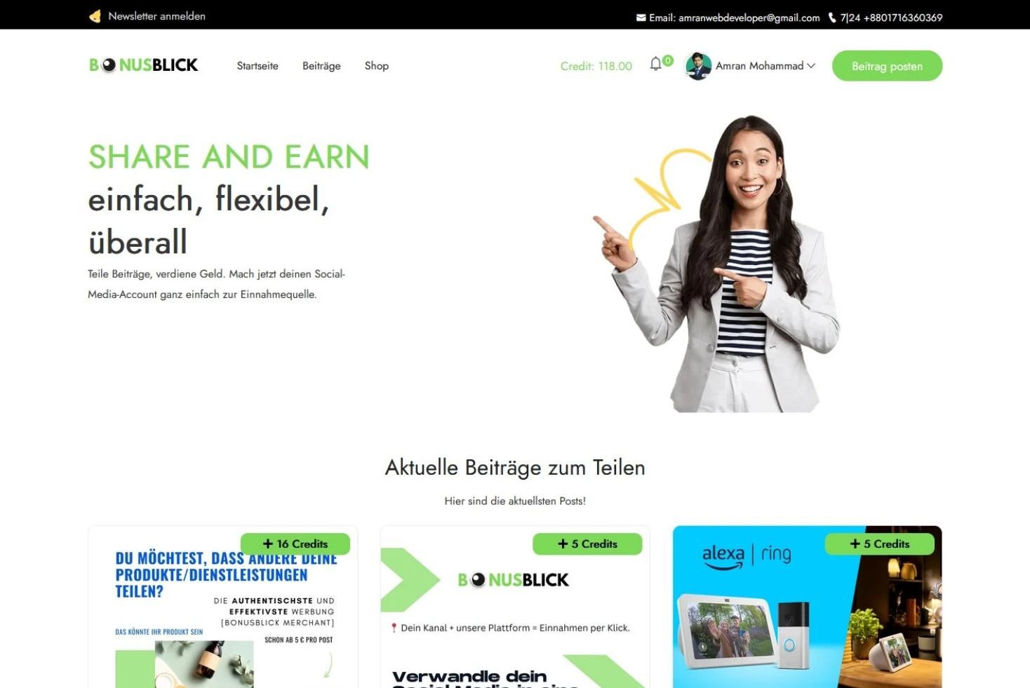 Develop influencer marketplace